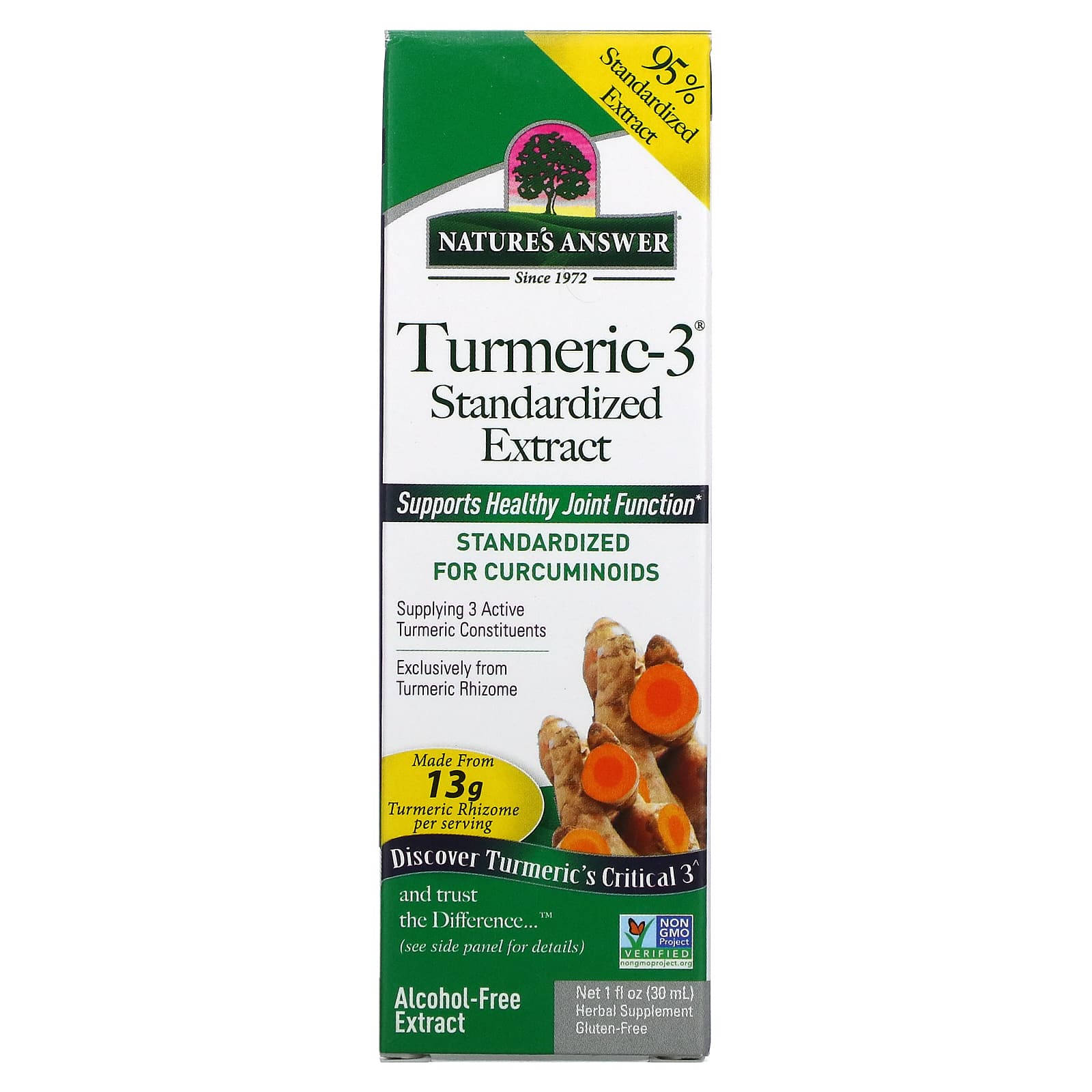 Nature’s Answer, Turmeric-3, Alcohol-Free, 1 fl oz (30 ml) UPC 083000009013 | Hilife Vitamins